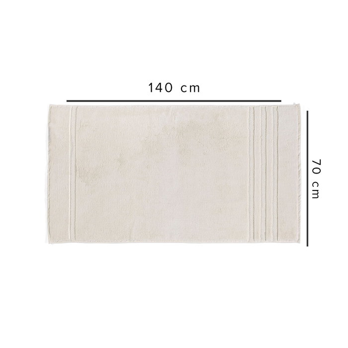 Mjölnir Toalla de Baño de Lujo 70 x 140 cm - 100% Algodón 700 gr/m², Color Crema